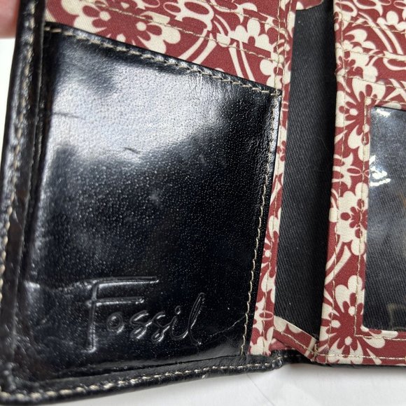Fossil Classic Small Black Leather Card ID Billfold Wallet - Picture 12 of 12